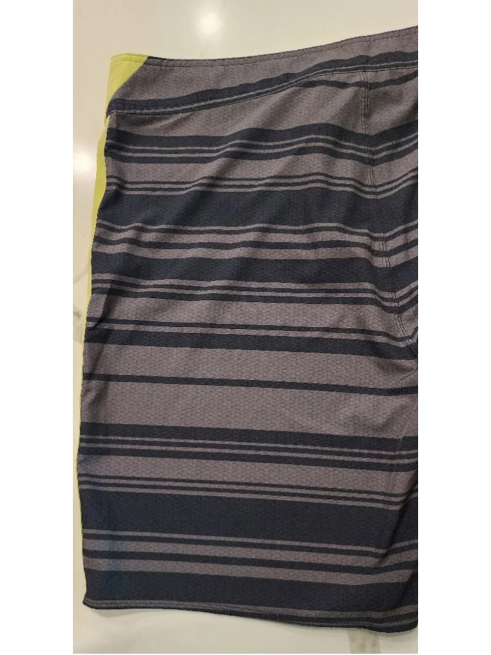 Salt Life SLX-QD Vapor Stretch Men's 38 Board Shorts Black Gray Striped Swim